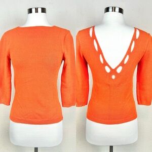 Bette Paige Orange Low Back Top NWT